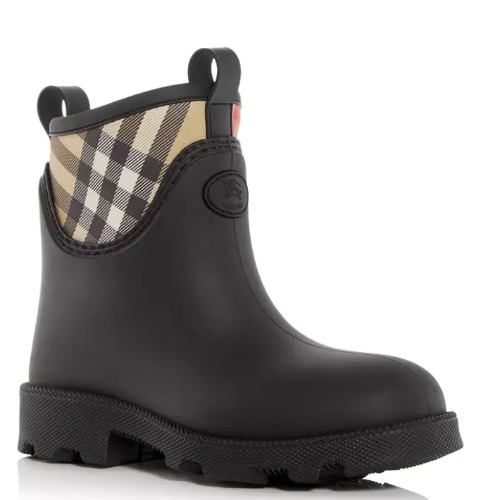 Burberry 巴宝莉格纹拼接款雨靴