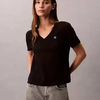Calvin Klein 徽标V领T恤