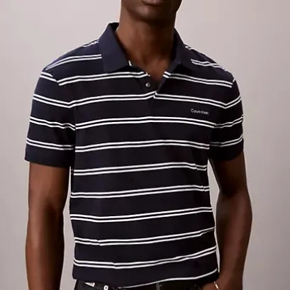 Calvin Klein 条纹Polo衫