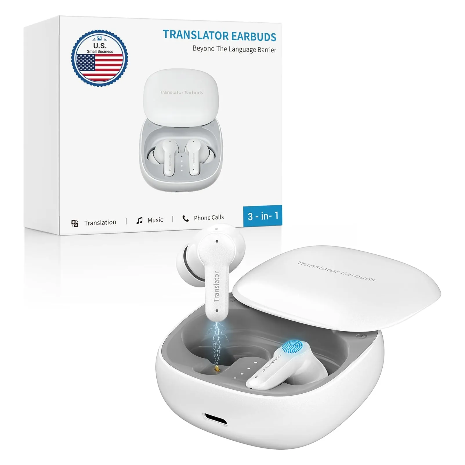 Anfier M3 AI Real-Time Offline Translator Earbuds