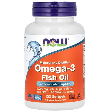 NOW Foods, Omega-3 鱼油，1000 毫克 100粒