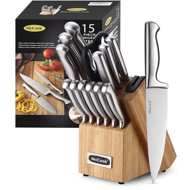 McCook® Knife Sets,German Stainless Steel Knife Block Sets