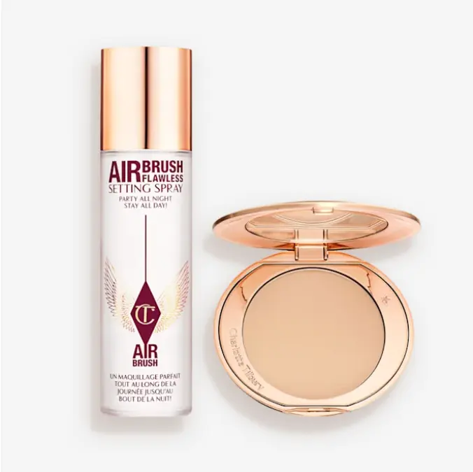 Charlotte Tilbury 空气持妆定妆两件套（粉饼 + 定妆喷雾）