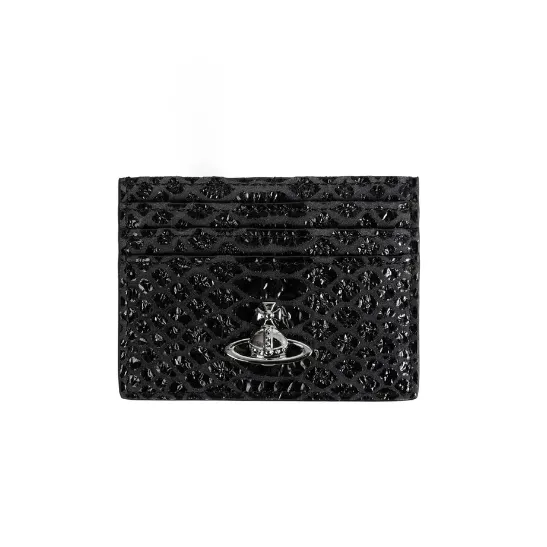 VIVIENNE WESTWOOD 西太后黑色鳄鱼皮卡包