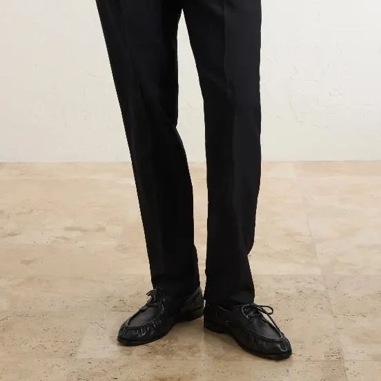SAINT LAURENT 圣罗兰 Le Loafer 徽标黑色乐福鞋