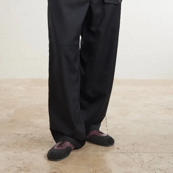 新配色！DRIES VAN NOTEN 黑色绒面德训鞋