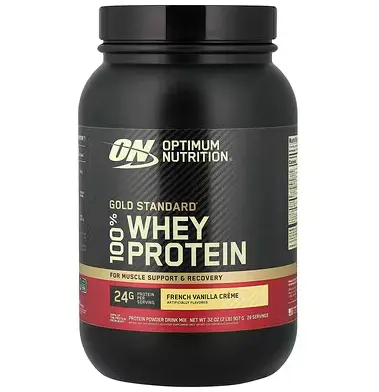 Optimum Nutrition, 金标准乳清蛋白，法国香草冰淇淋味，2 磅
