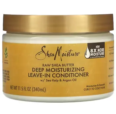 SheaMoisture, 未加工乳木果油，深层保湿护发素，卷发 340ml