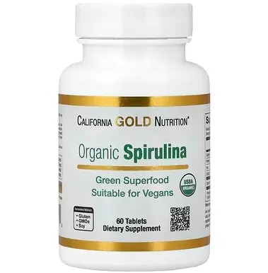 California Gold Nutrition, 有机螺旋藻，60 片（每片 500 毫克）