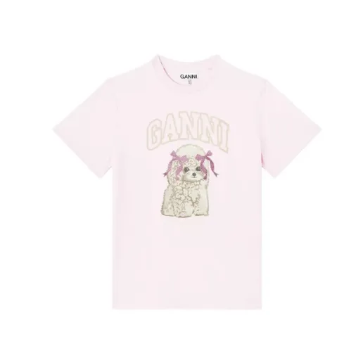GANNI 贵宾犬印花T恤