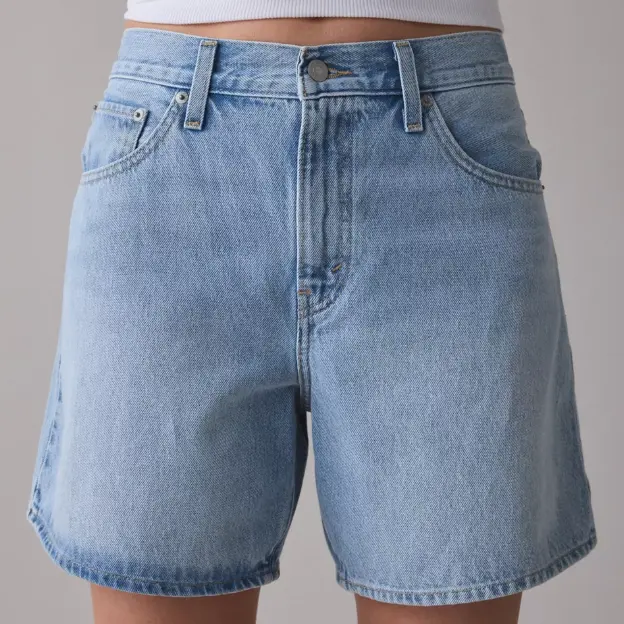 Levi's 李维斯 高腰宽松牛仔短裤