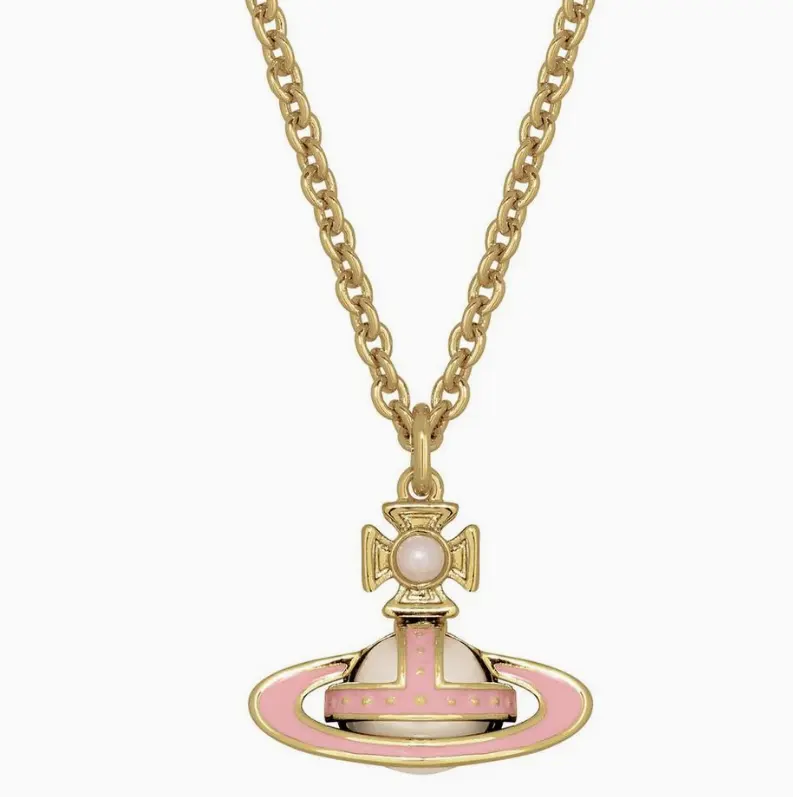 上新！Vivienne Westwood 西太后 粉色土星珍珠项链