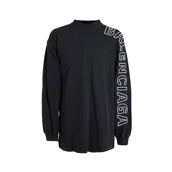 BALENCIAGA 巴黎世家徽标长袖T恤