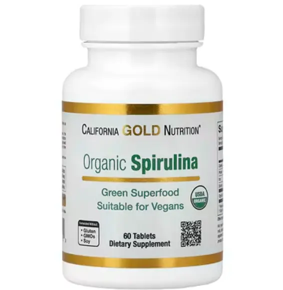 California Gold Nutrition, 有机螺旋藻，60 片（每片 500 毫克）