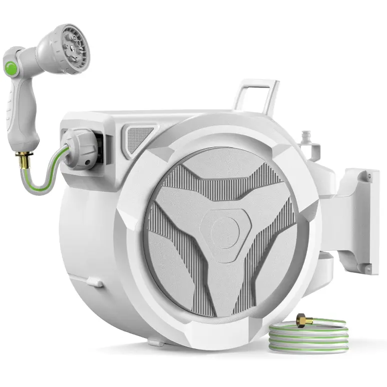 LUCKYTECH 100ft Retractable Garden Hose Reel