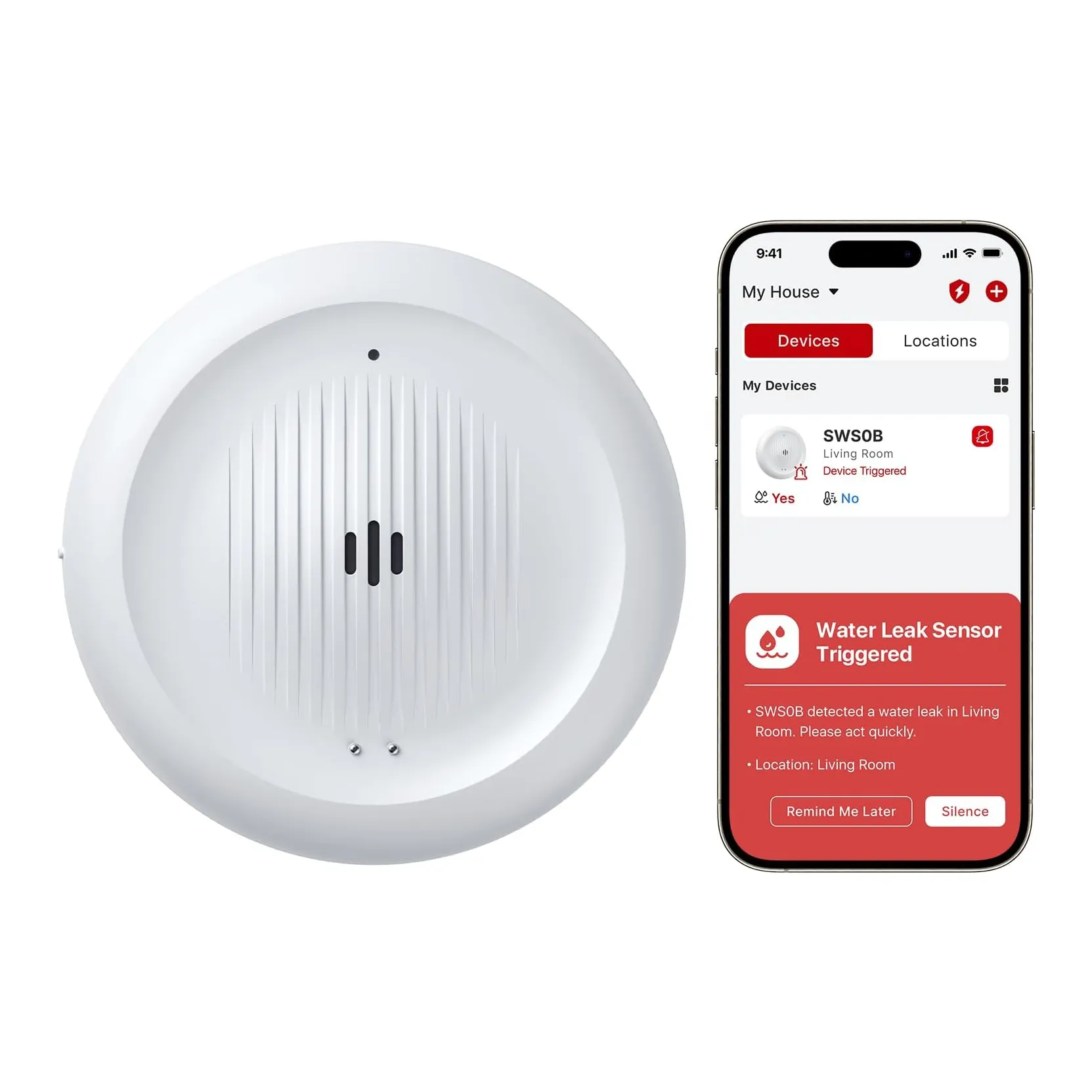 X-Sense 二合一 Wi-Fi 漏水检测器和防冻检测器