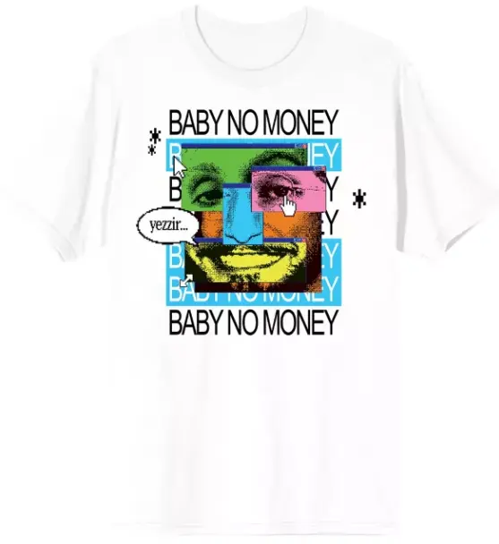 BBNO$ Yezzir 彩色脸白色T恤