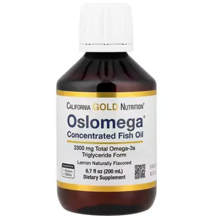 California Gold Nutrition, 挪威特强型 Omega-3 鱼油，天然柠檬味 200ml