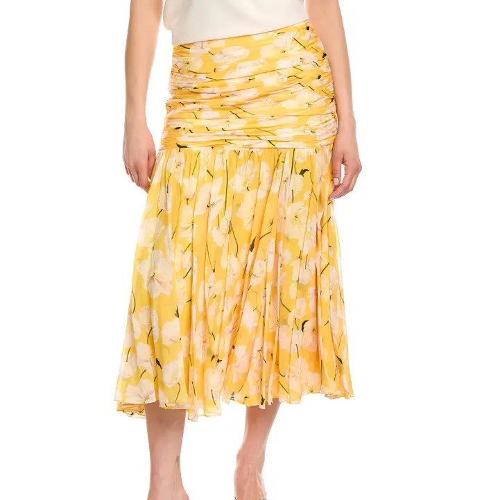 Carolina Herrera 真丝褶皱中长裙