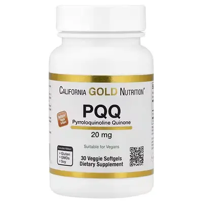 California Gold Nutrition PQQ 素食胶囊 20毫克 30粒