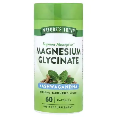 Nature's Truth 甘氨酸镁加南非醉茄 60 粒胶囊