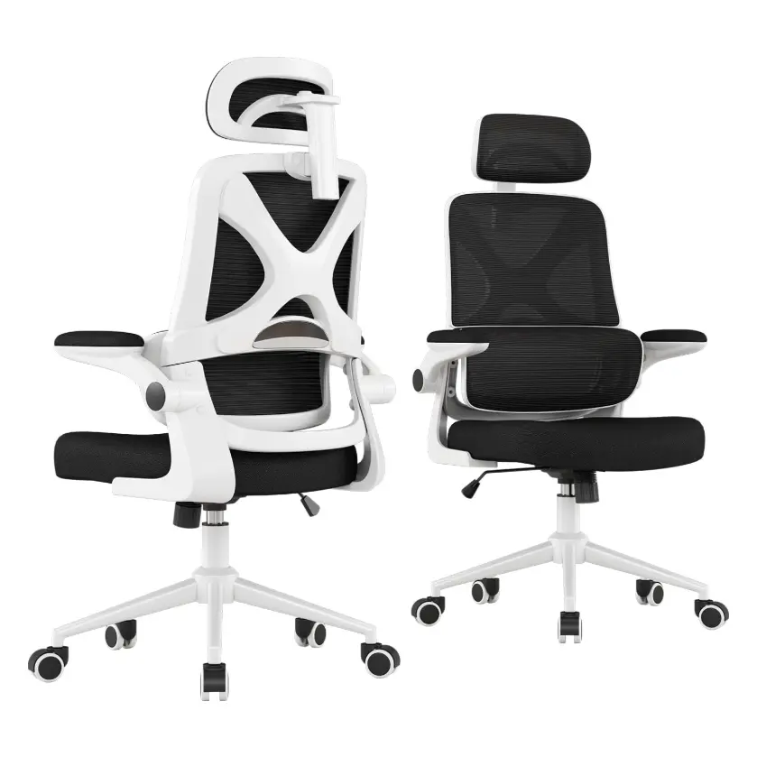 Apusen Ergonomic Office Chair (White+Black)