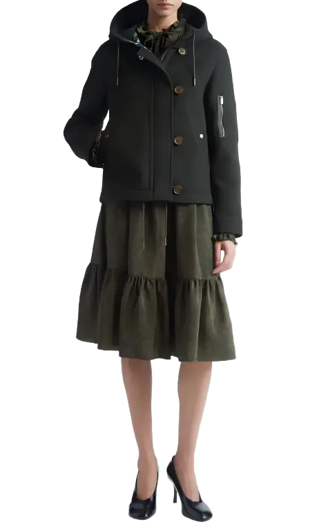 Colette 花卉系带真丝长袖连衣裙
