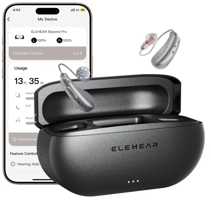 ELEHEAR Beyond Pro 老年人蓝牙助听器（黑+银色）