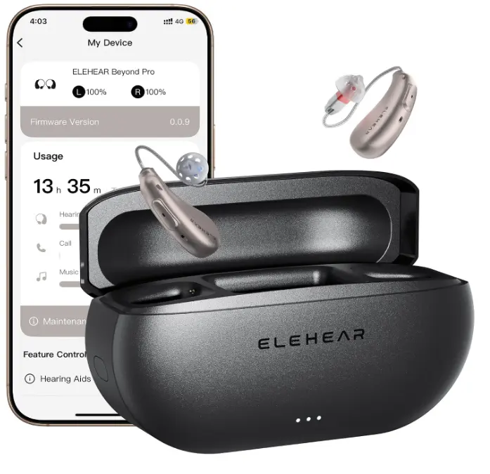 ELEHEAR Beyond Pro 蓝牙助听器（黑+香槟金色）