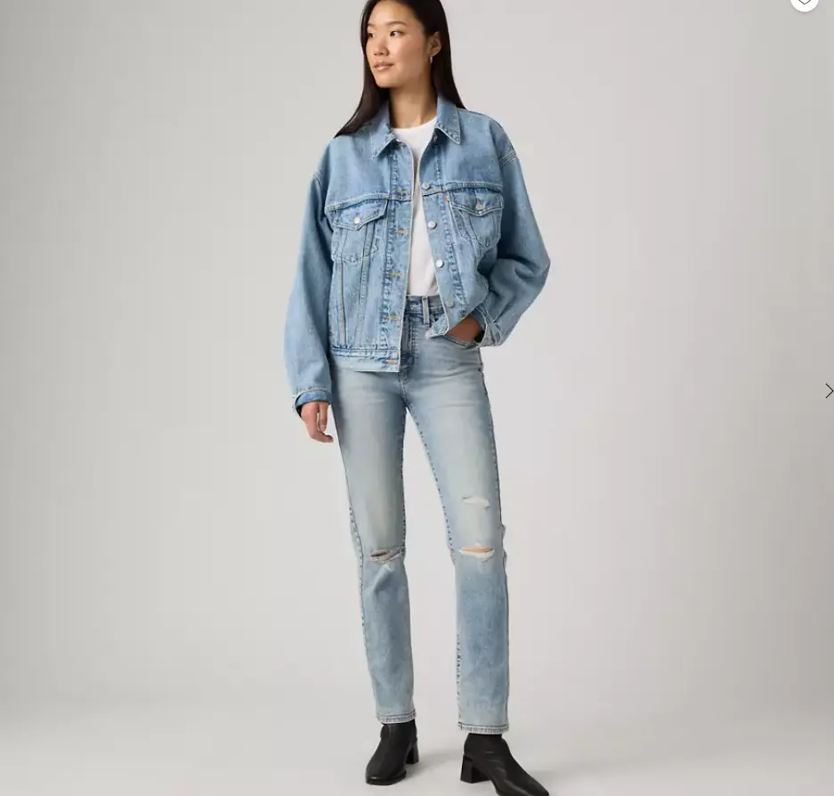 Levi's  724 高腰直筒牛仔裤