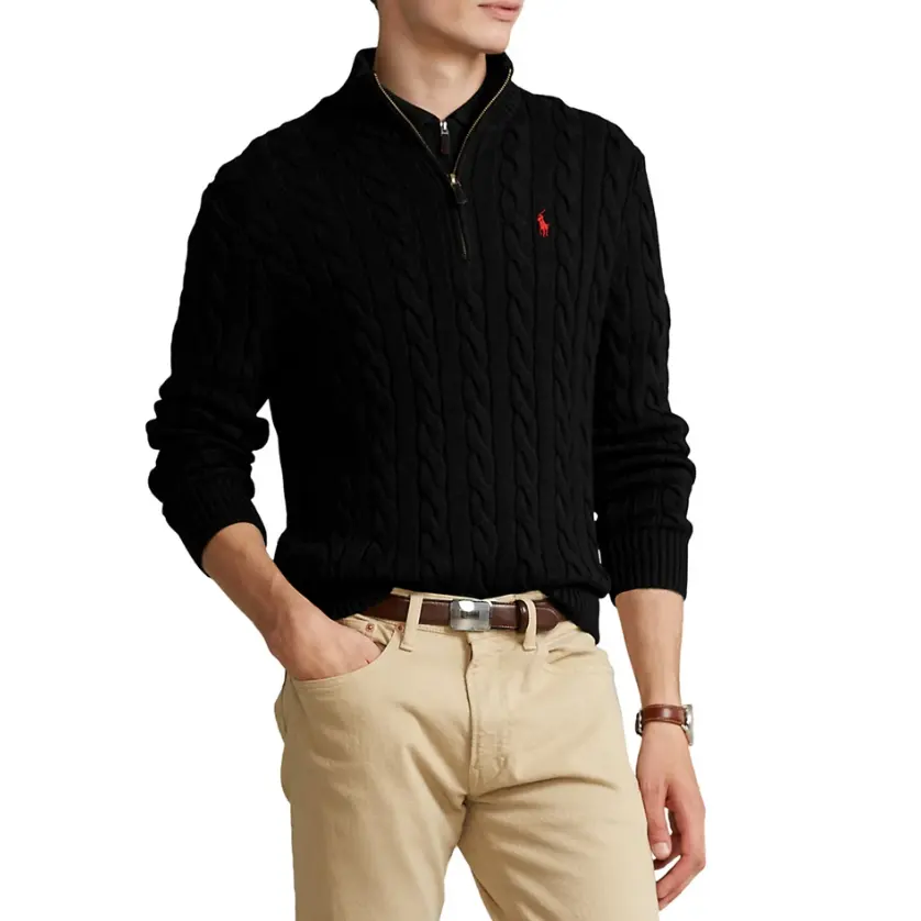 Polo Ralph Lauren 拉夫劳伦绞花拉链毛衣