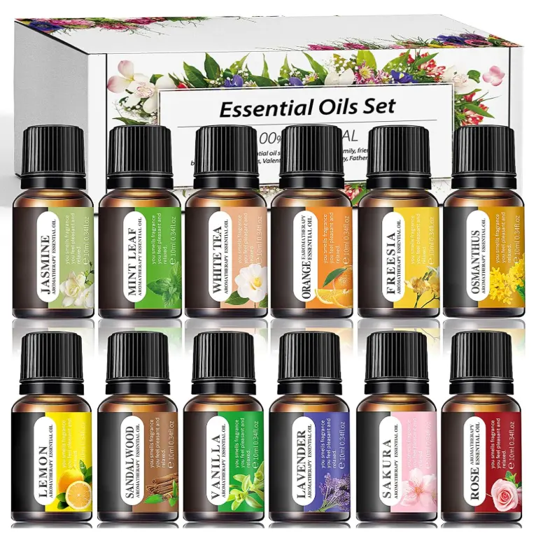 Gihen Essential Oils Set, 12 Scents, 10 ML Bottles