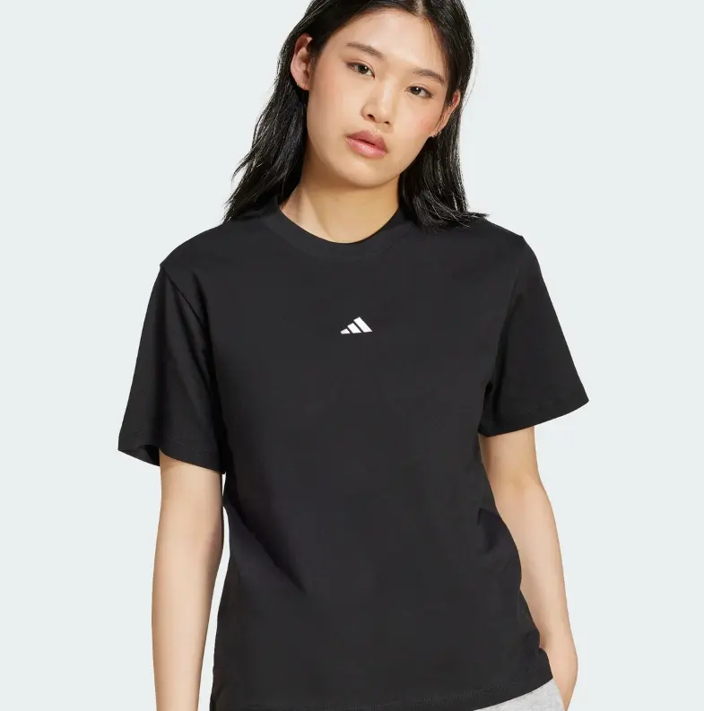 Adidas 女士基础款小Logo棉质T恤