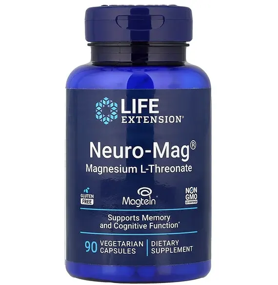 Life Extension, Neuro-Mag®，L-苏糖酸镁，90 粒素食胶囊