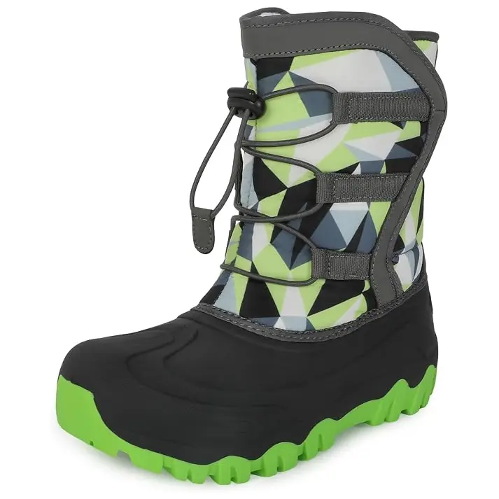 Boys Snow Boots Waterproof Winter Warm Faux Fur Lined Kids
